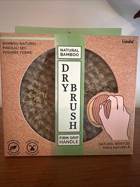 Natural Bamboo Dry Brush - Brown